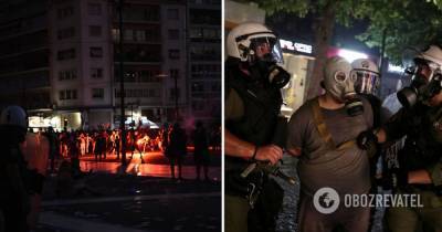 Протесты против обязательной вакцинации в Греции – полиция применила водометы - obozrevatel.com - Греция