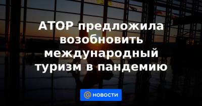 АТОР предложила возобновить международный туризм в пандемию - news.mail.ru