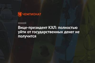 Вице-президент КХЛ: полностью уйти от государственных денег не получится - championat.com