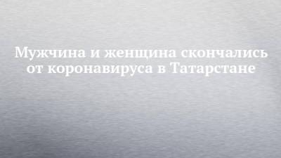 Мужчина и женщина скончались от коронавируса в Татарстане - chelny-izvest.ru - республика Татарстан