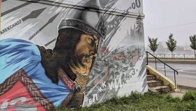 Александр Невский - На Синопской набережной в Петербурге появилось граффити с Александром Невским - dp.ru - Санкт-Петербург