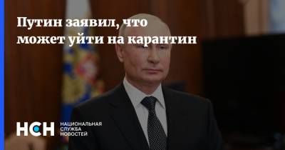 Владимир Путин - Путин заявил, что может уйти на карантин - nsn.fm - Россия