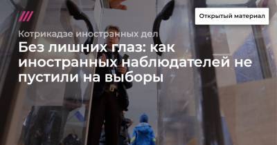 Без лишних глаз: как иностранных наблюдателей не пустили на выборы - tvrain.ru - Россия