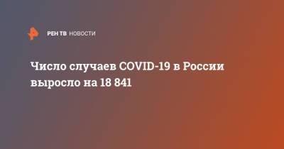 Число случаев COVID-19 в России выросло на 18 841 - ren.tv - Россия