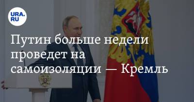 Владимир Путин - Путин больше недели проведет на самоизоляции — Кремль - ura.news - Россия
