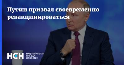 Владимир Путин - Путин призвал своевременно ревакцинироваться - nsn.fm - Россия