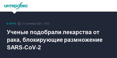 Ученые подобрали лекарства от рака, блокирующие размножение SARS-CoV-2 - interfax.ru - Москва