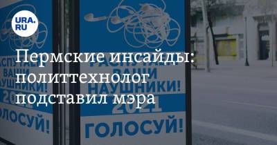 Пермские инсайды: политтехнолог подставил мэра - ura.news