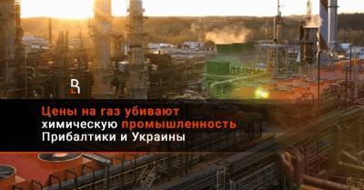Цены на газ убивают химическую промышленность Прибалтики и Украины - rubaltic.ru - Украина - Белоруссия - Литва - Одесса