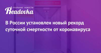 В России установлен новый рекорд суточной смертности от коронавируса - readovka.ru - Россия