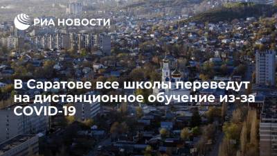 Мэрия Саратова: все школы города переведут на дистанционное обучение из-за COVID-19 - ria.ru