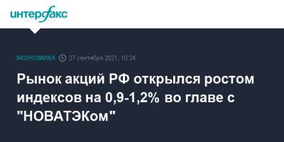Рынок акций РФ открылся ростом индексов на 0,9-1,2% во главе с "НОВАТЭКом" - interfax.ru - Россия - Москва
