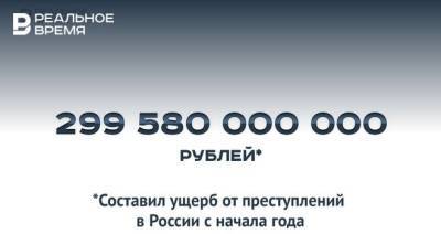 Ущерб от преступлений в России с начала года составил 300 млрд рублей — это много или мало? - realnoevremya.ru - Россия
