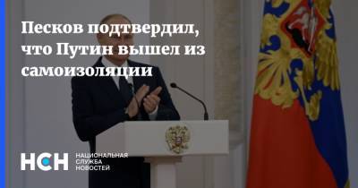 Владимир Путин - Дмитрий Песков - Реджеп Тайип Эрдоган - Песков подтвердил, что Путин вышел из самоизоляции - nsn.fm - Россия - Турция