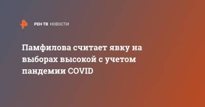 Элла Памфилова - Памфилова считает явку на выборах высокой с учетом пандемии COVID - ren.tv - Россия