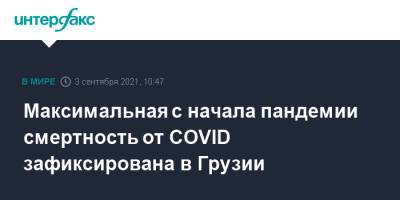 Максимальная с начала пандемии смертность от COVID зафиксирована в Грузии - interfax.ru - Москва - Грузия