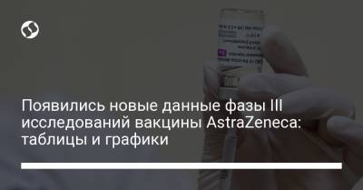 Появились новые данные фазы III исследований вакцины AstraZeneca: таблицы и графики - liga.net - Украина - Сша - Чили