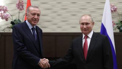 Владимир Путин - Тайип Эрдоган - Путин и Эрдоган поспорили, у кого больше антител от коронавируса (видео) - sharij.net - Россия - Турция - Сочи