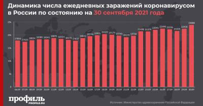 В России третий день подряд регистрируют рекорд по суточной смертности от COVID-19 - profile.ru - Россия