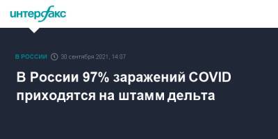 Анна Попова - В России 97% заражений COVID приходятся на штамм дельта - interfax.ru - Россия - Москва