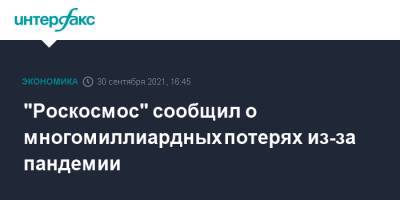 "Роскосмос" сообщил о многомиллиардных потерях из-за пандемии - interfax.ru - Москва