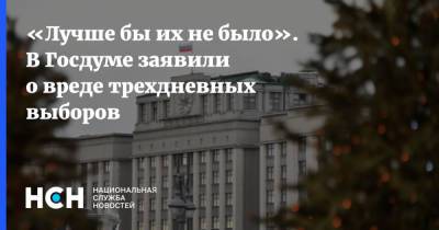 Олег Смолин - «Лучше бы их не было». В Госдуме заявили о вреде трехдневных выборов - nsn.fm