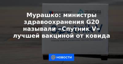Мурашко: министры здравоохранения G20 называли «Спутник V» лучшей вакциной от ковида - news.mail.ru - Москва