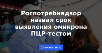Роспотребнадзор назвал срок выявления омикрона ПЦР-тестом - news.mail.ru