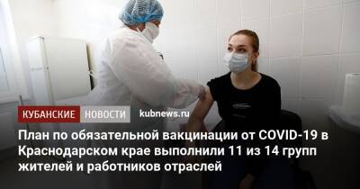 План по обязательной вакцинации от COVID-19 в Краснодарском крае выполнили 11 из 14 групп жителей и работников отраслей - kubnews.ru - Краснодарский край - Кубань