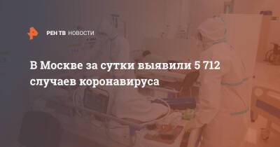 В Москве за сутки выявили 5 712 случаев коронавируса - ren.tv - Россия - Санкт-Петербург - Москва - Московская обл. - округ Чукотка