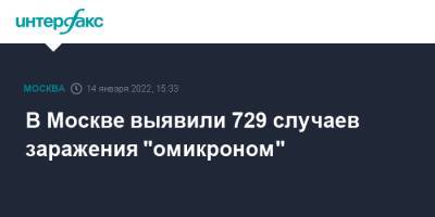Татьяна Голикова - В Москве выявили 729 случаев заражения "омикроном" - interfax.ru - Москва
