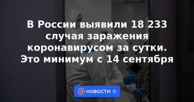 В России выявили 18 233 случая заражения коронавирусом за сутки. Это минимум с 14 сентября - news.mail.ru - Россия
