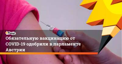 Обязательную вакцинацию от COVID-19 одобрили в парламенте Австрии - ridus.ru - Австрия
