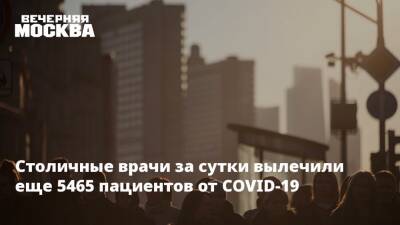 Столичные врачи за сутки вылечили еще 5465 пациентов от COVID-19 - vm.ru - Москва
