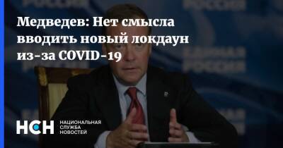 Дмитрий Медведев - Медведев: Нет смысла вводить новый локдаун из-за COVID-19 - nsn.fm - Россия