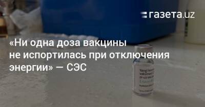 «Ни одна доза вакцины не испортилась при отключении электроэнергии» — СЭС - gazeta.uz - Узбекистан - Ташкент