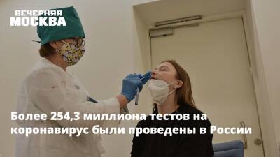 Евгений Брюн - Более 254,3 миллиона тестов на коронавирус были проведены в России - vm.ru - Россия - Москва