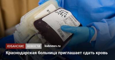 Краснодарская больница приглашает сдать кровь - kubnews.ru - Краснодар - Минздрав