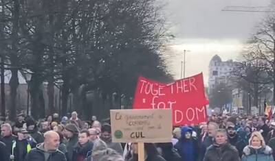 Тысячи протестующих против ковид-ограничений в Брюсселе потребовали отставки властей - newizv.ru