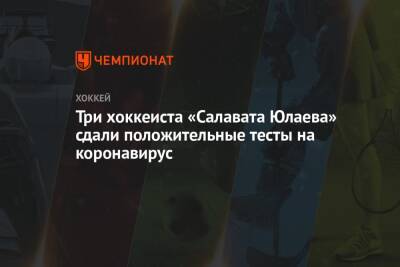 Три хоккеиста «Салавата Юлаева» сдали положительные тесты на коронавирус - championat.com - Уфа