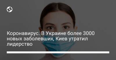 Коронавирус. В Украине более 3000 новых заболевших, Киев утратил лидерство - liga.net - Украина - Киев