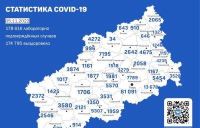 Карта коронавируса в Тверской области к 5 ноября 2022 года - afanasy.biz - Тверская обл.