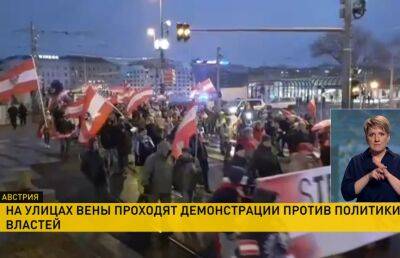 В Австрии люди вышли на улицу, протестуя против политики властей - ont.by - Белоруссия - Вена - Австрия