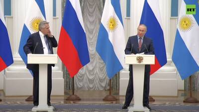 Владимир Путин - Альберто Фернандес - Путин и президент Аргентины подвели итоги переговоров - russian.rt.com - Москва - Аргентина - Президент