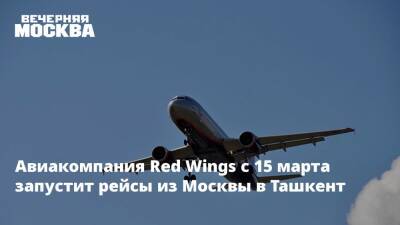 Авиакомпания Red Wings с 15 марта запустит рейсы из Москвы в Ташкент - vm.ru - Россия - Москва - Казахстан - Китай - Иран - Азербайджан - Стамбул - Узбекистан - Индонезия - Ташкент - Армения